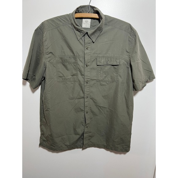 Field & Stream Other - Field & Stream Mens Short Sleeve Button Down Utility Shirt Olive Green Large